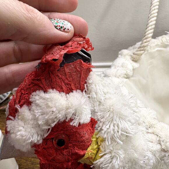 Hen Egg Gathering Basket Macrame Chicken Handmade Farmhouse Decor Rustic Large - Picture 7 of 16